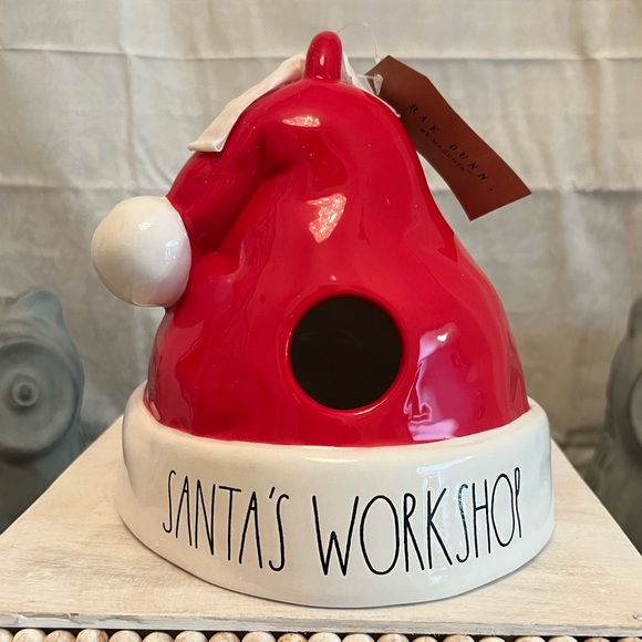 Rae Dunn "SANTA'S WORKSHOP" Birdhouse